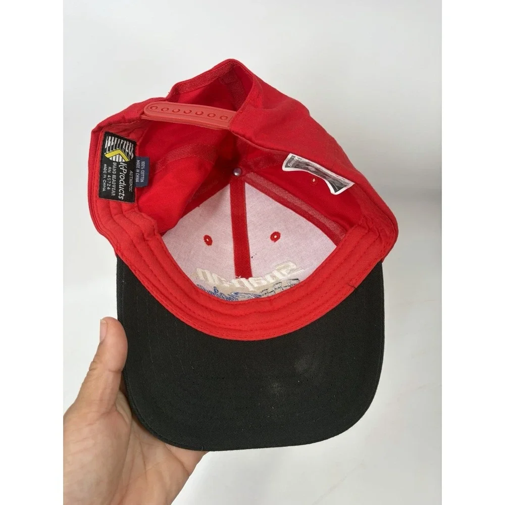 Vintage Snap On Racing Hat Men Red Black K Products‎ Snapback 90s NASCAR